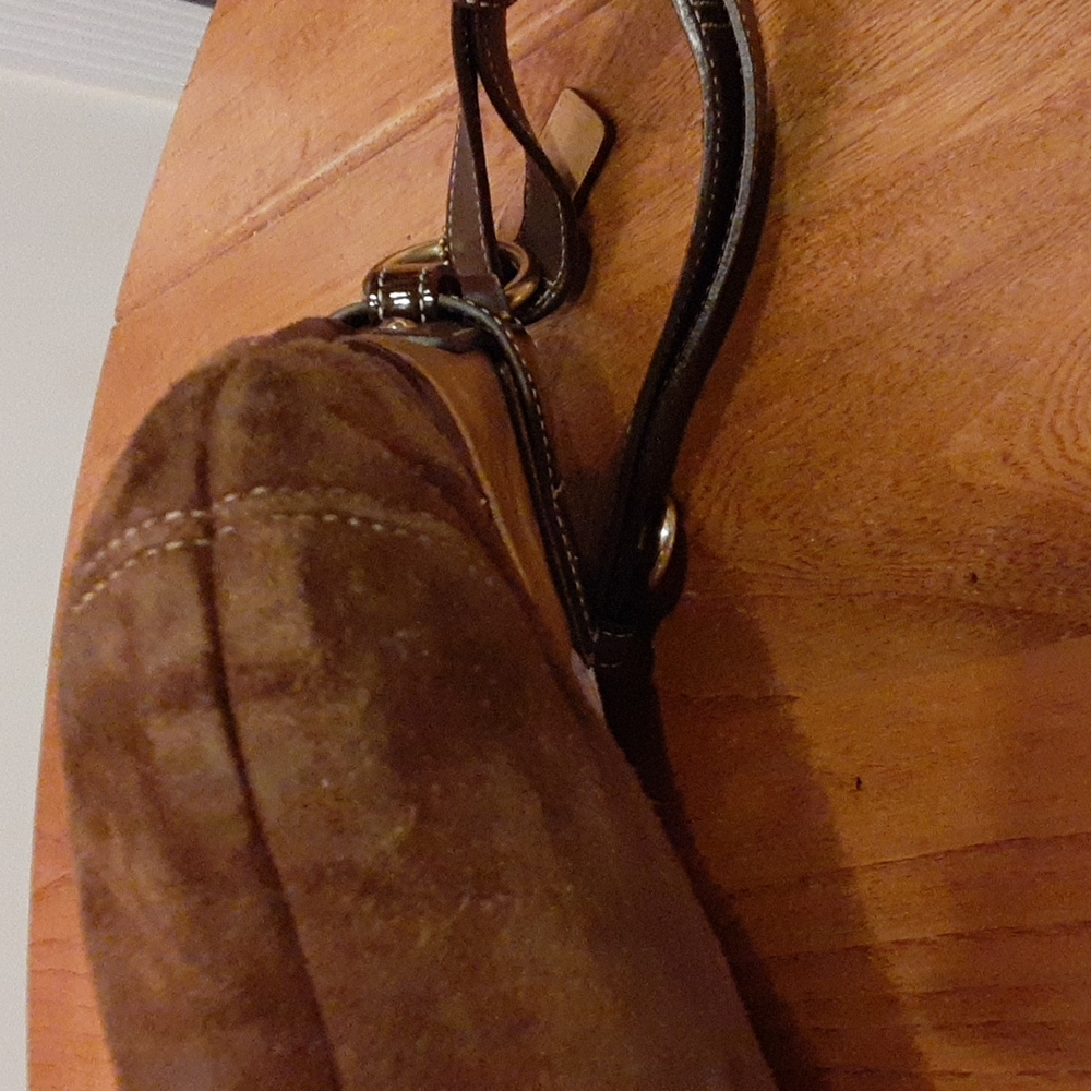 Coach Multi Patchwork Suede Leather Hobo Crossbod… - image 8